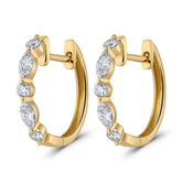 Marquise Diamond Hoop Earrings - Dracakis Jewellers